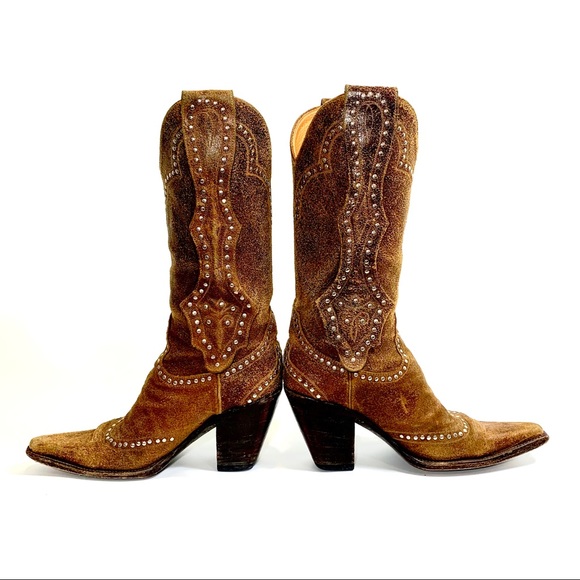 OLD GRINGO brown leather silver stud detail 6.5 - Picture 5 of 16